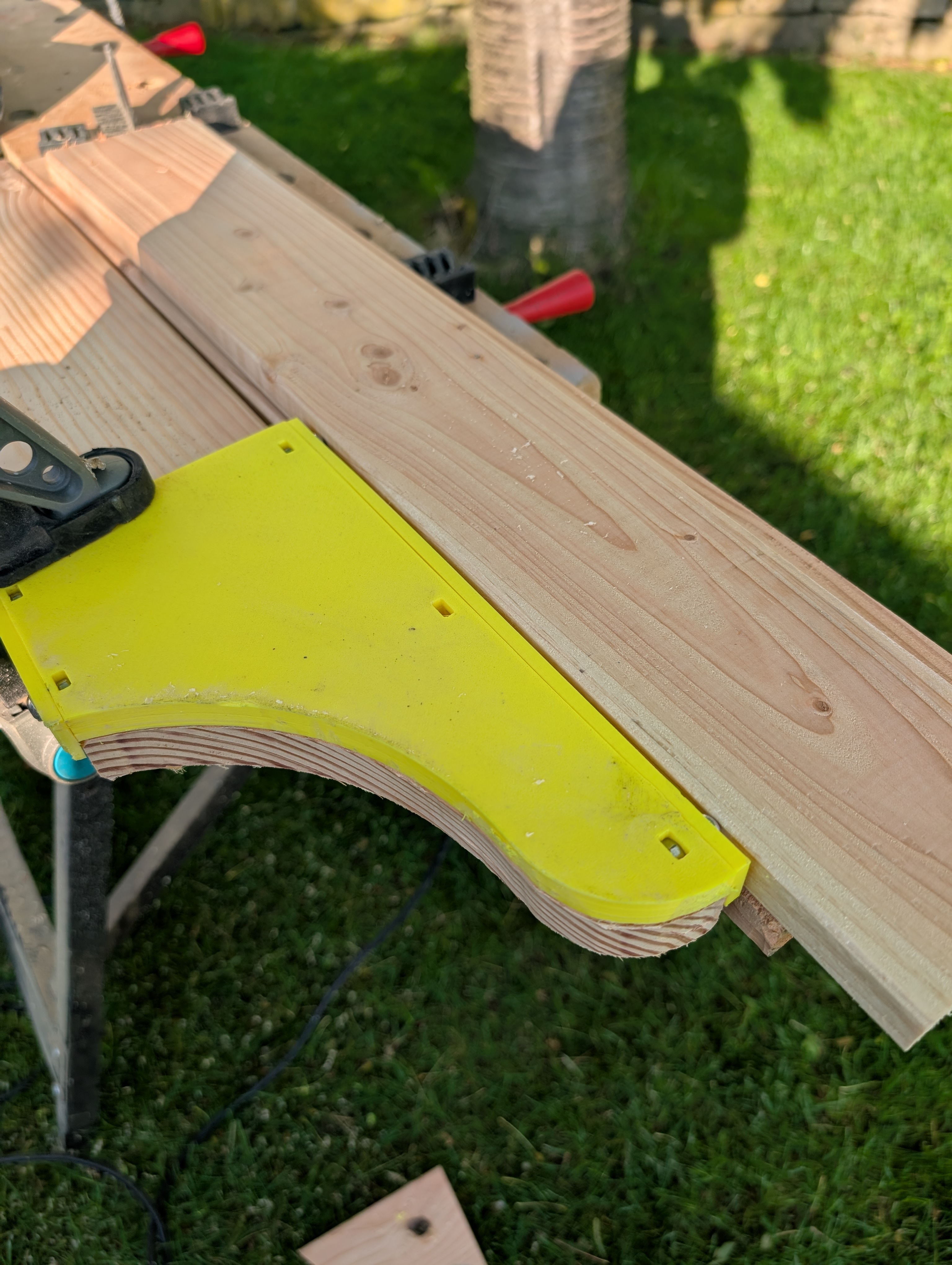 Frässchablone für Sparrenköpfe Pergola
