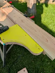 Frässchablone für Sparrenköpfe Pergola