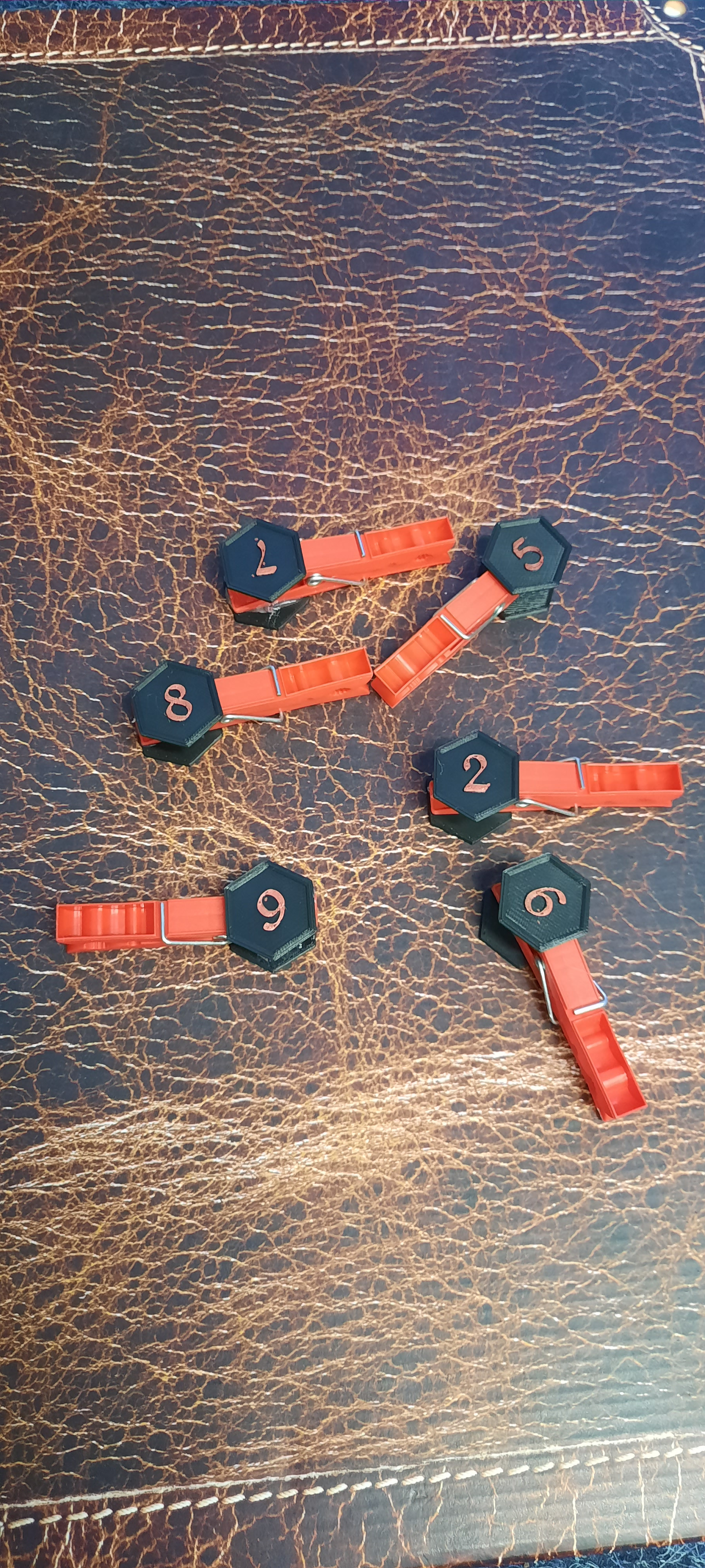 Žetony 1-9 pro klasické kolíčky