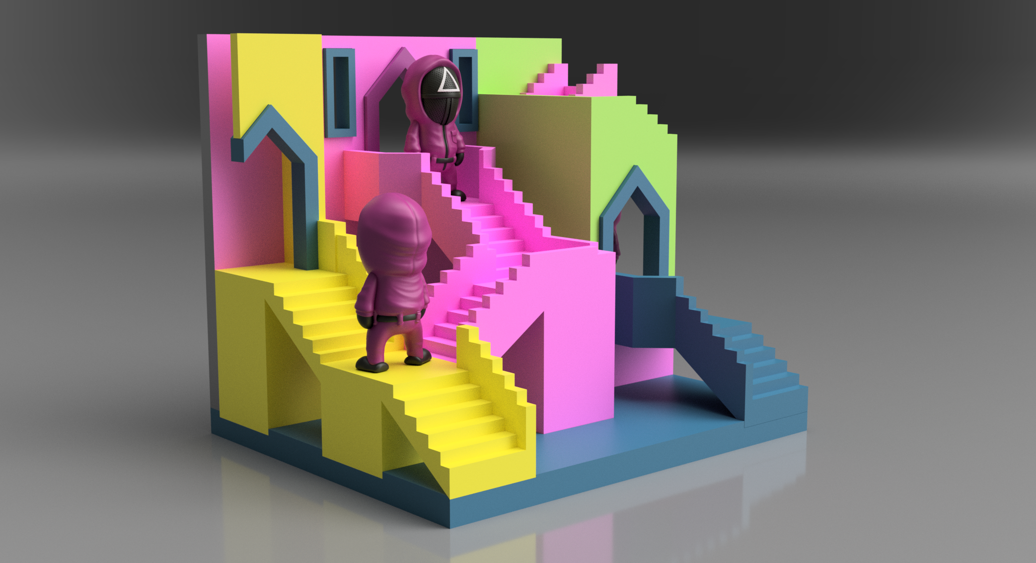 Squid Game Diorama - Wekster's minis not included