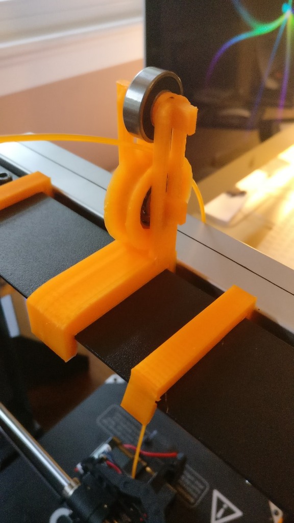 Clip-On Filiment Guide with Bearings for Wanhao Duplicator i3 (and similar)