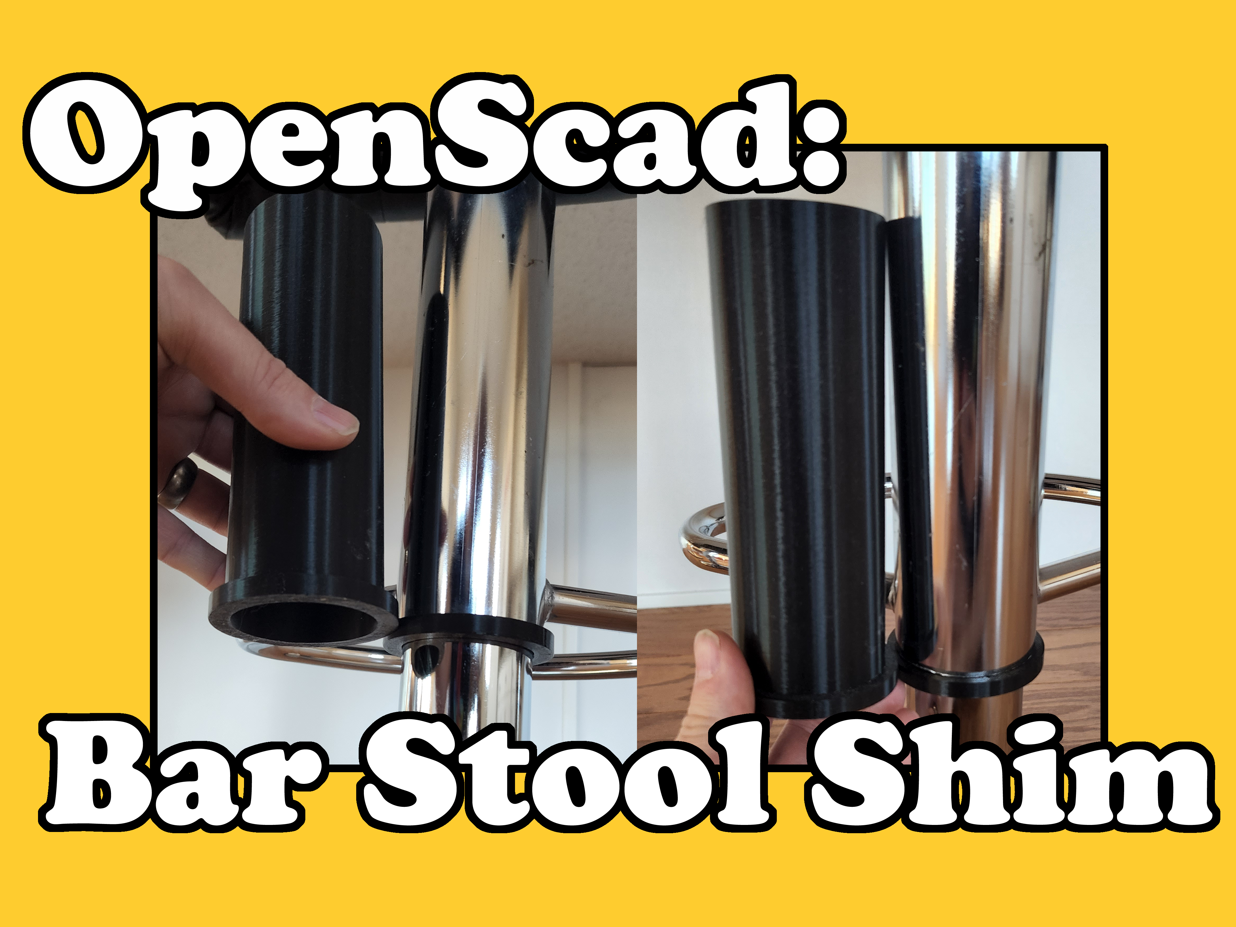 OpenScad: Bar Stool Shim