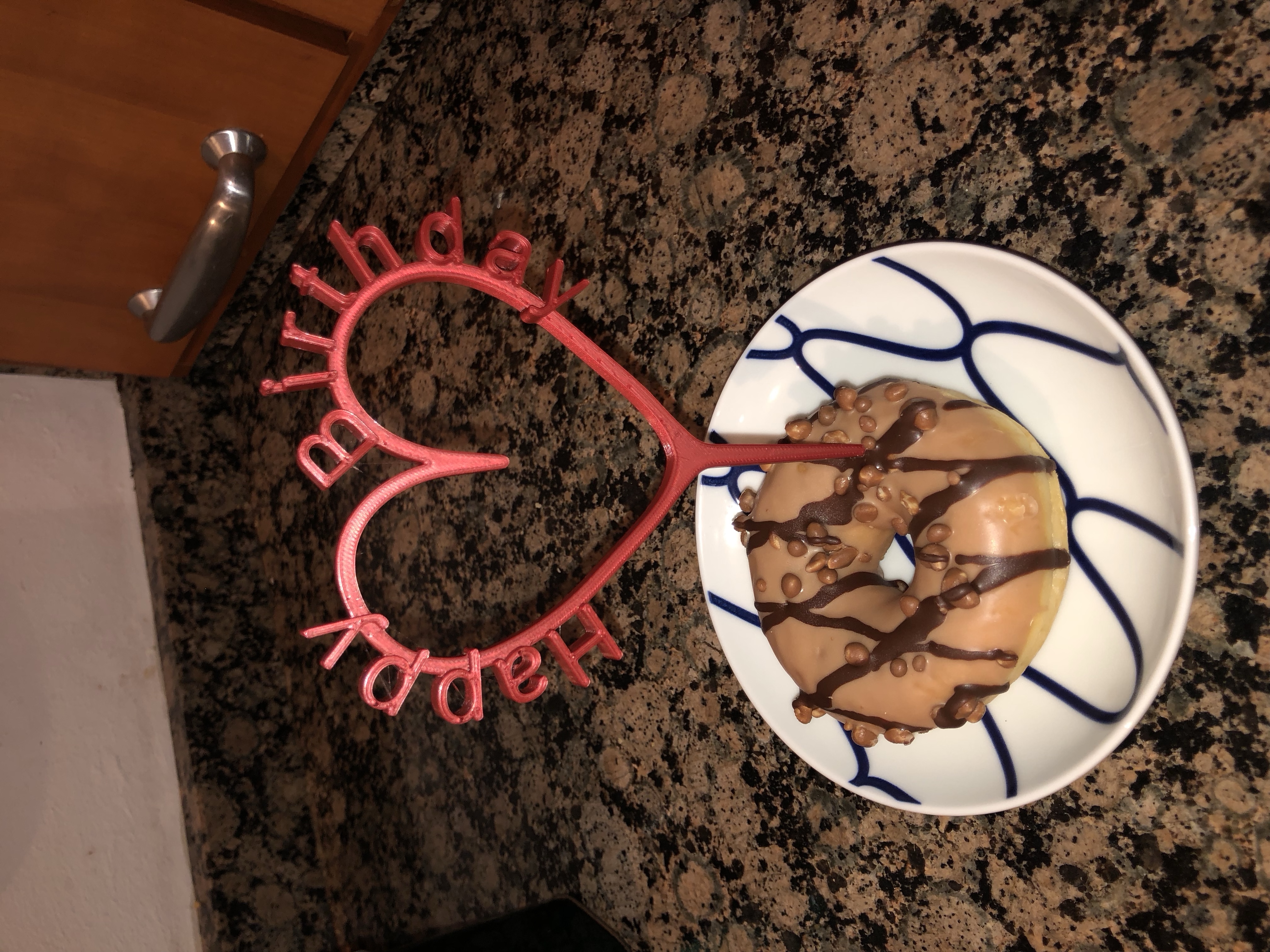Happy Birthday Heart cake topper