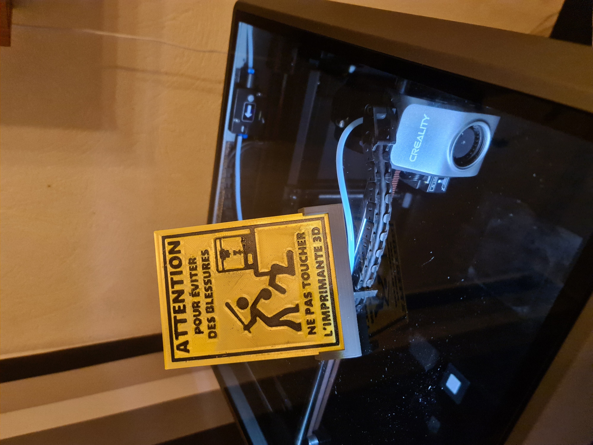 Écriteau Danger Imprimante