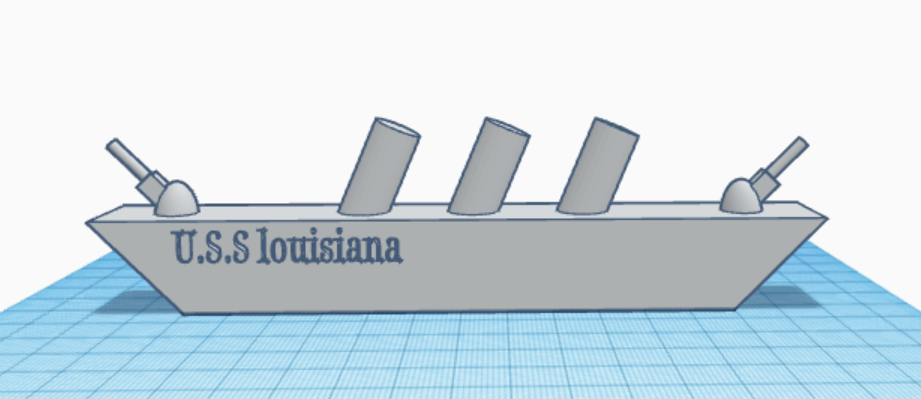 USS Louisiana simple battleship