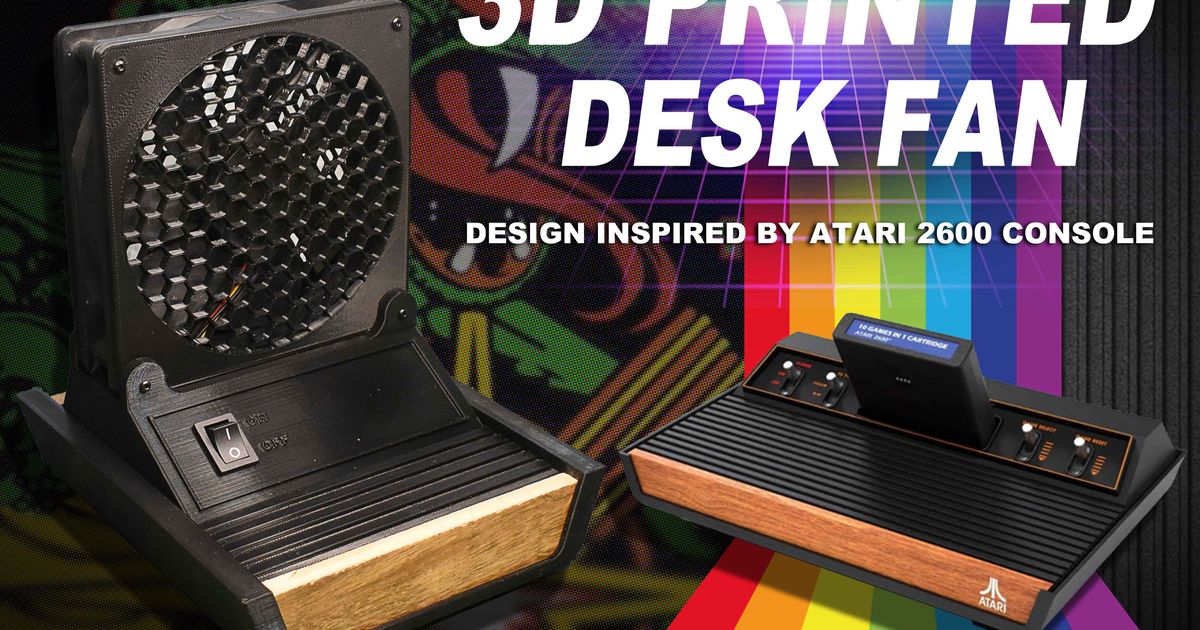 Atari 2600 inspired Desk Fan (120mm; 25mm) by Permateum Download free