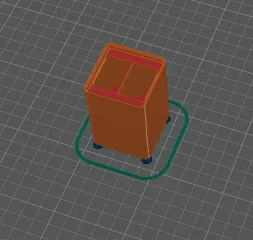 Gridfinity Bambu X1C P1P P1S Hotend Bin 9u height