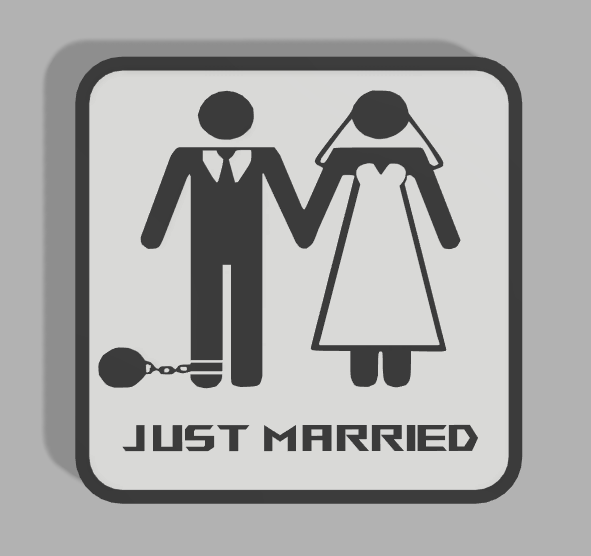 Just Married Sign by Dengamleninja | Download free STL model ...