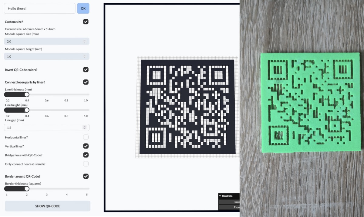 3D QR-Code Generator by pedRamezani | Download free STL model ...