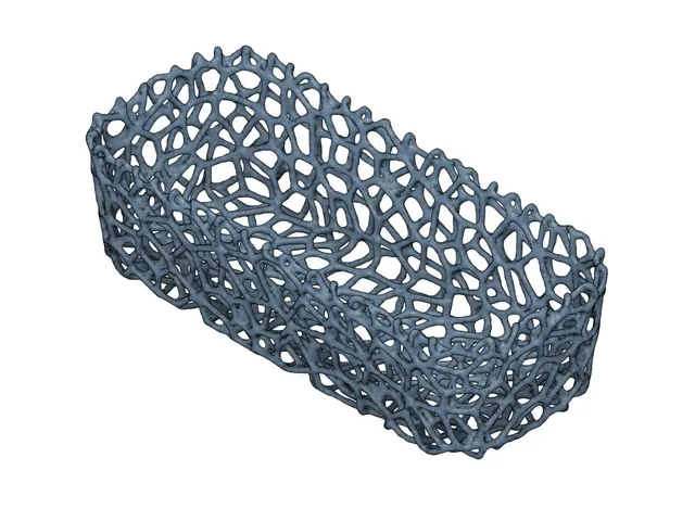 rectangular breadbasket with voroni version