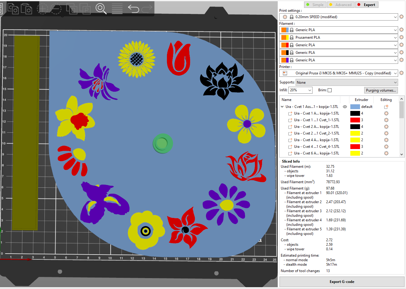 Miniatura 3 do modelo 3D Flower Clock