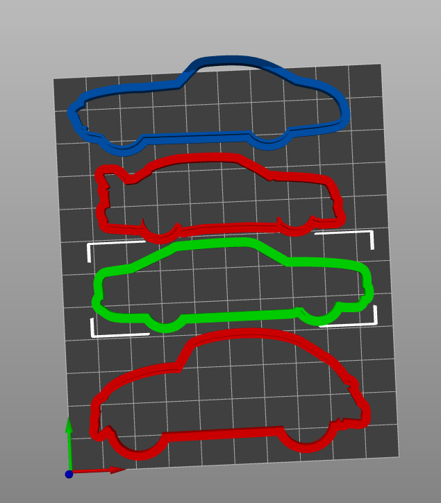Multiple Car Cookie Cutters 02cm - 10cm