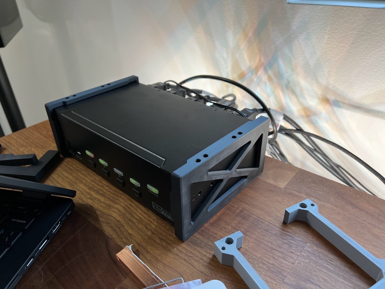 desk mount for the Level 1 Techs 4 PC, 2 Display KVM by