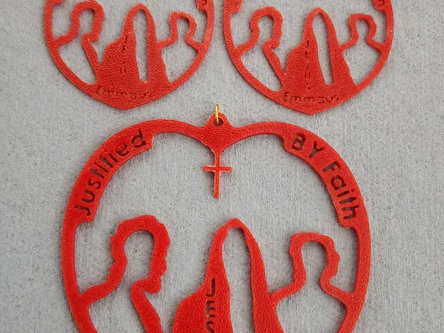 Necklace/Earring Set - 81mm (3.2") long in ABS.  Also, potential Ornament.