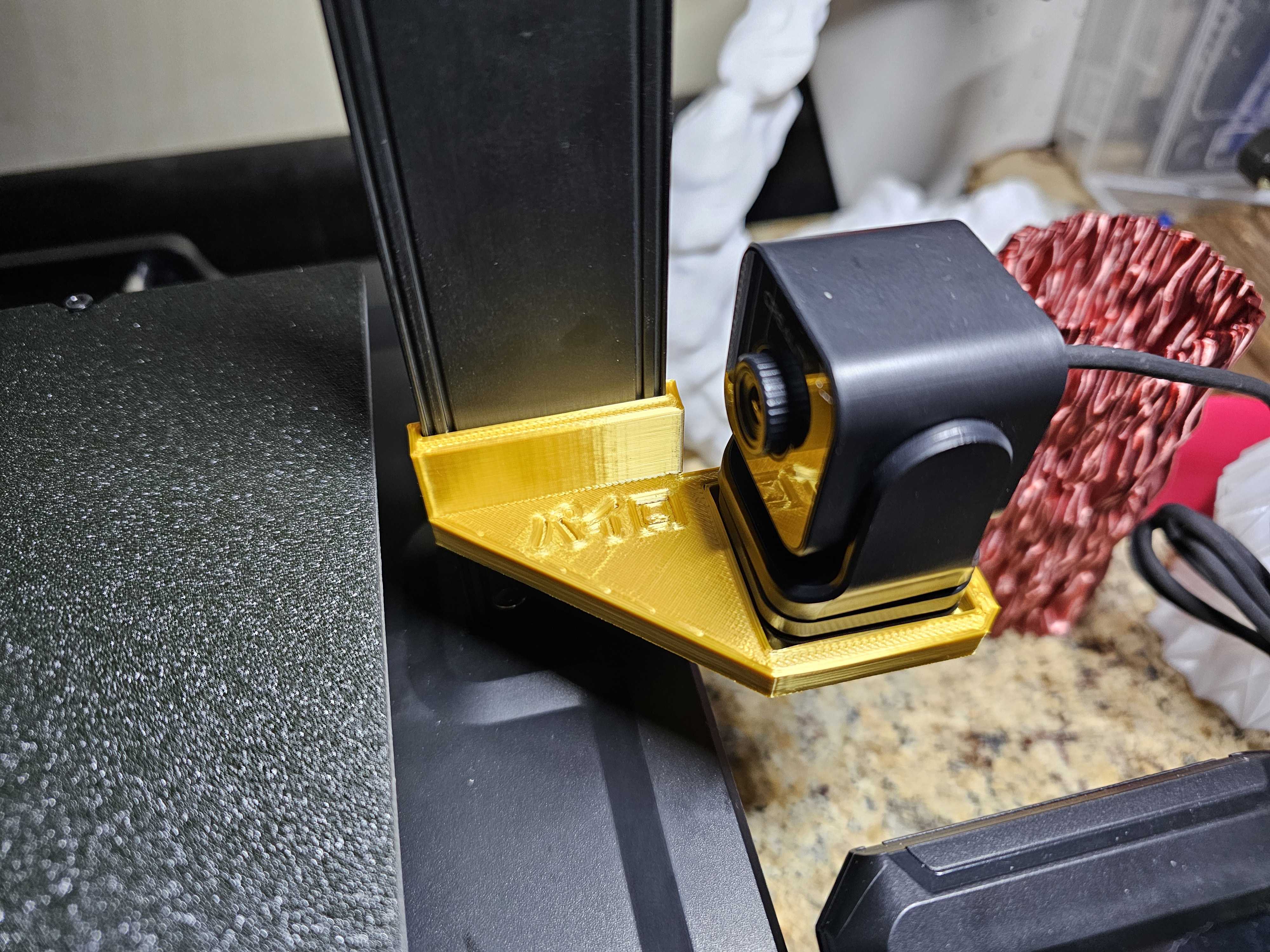 Ender 3 v3 KE Camera Mount for Creality Nebula cam - snap on 3D model thumbnail