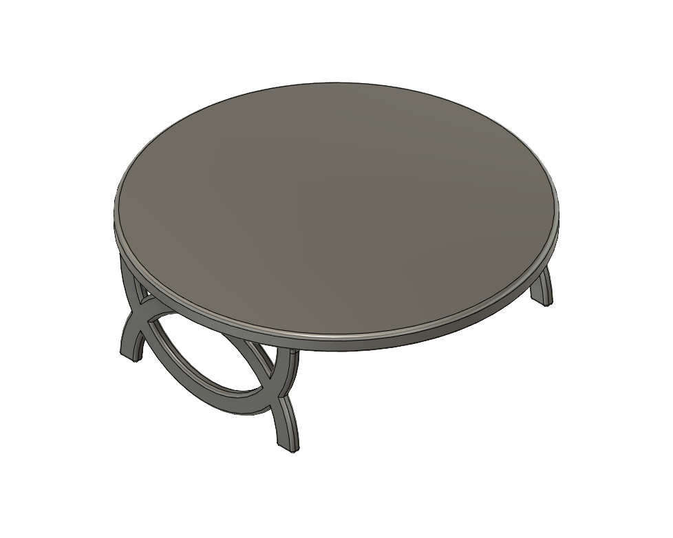 Coffee Table with Circle Legs von Tyler Nielsen Kostenloses STL