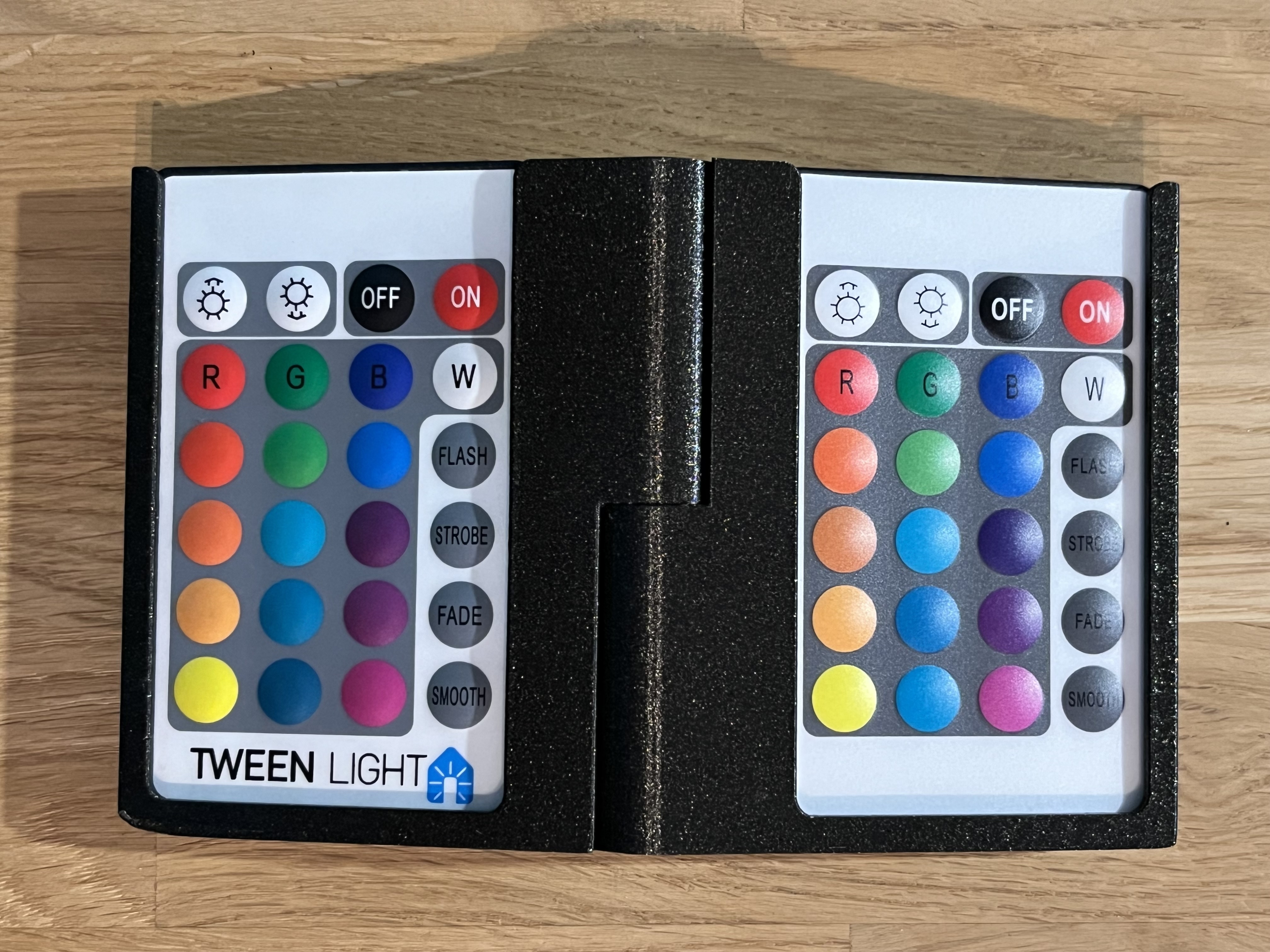 Convenient foldable holder for 2 LED lighting controls