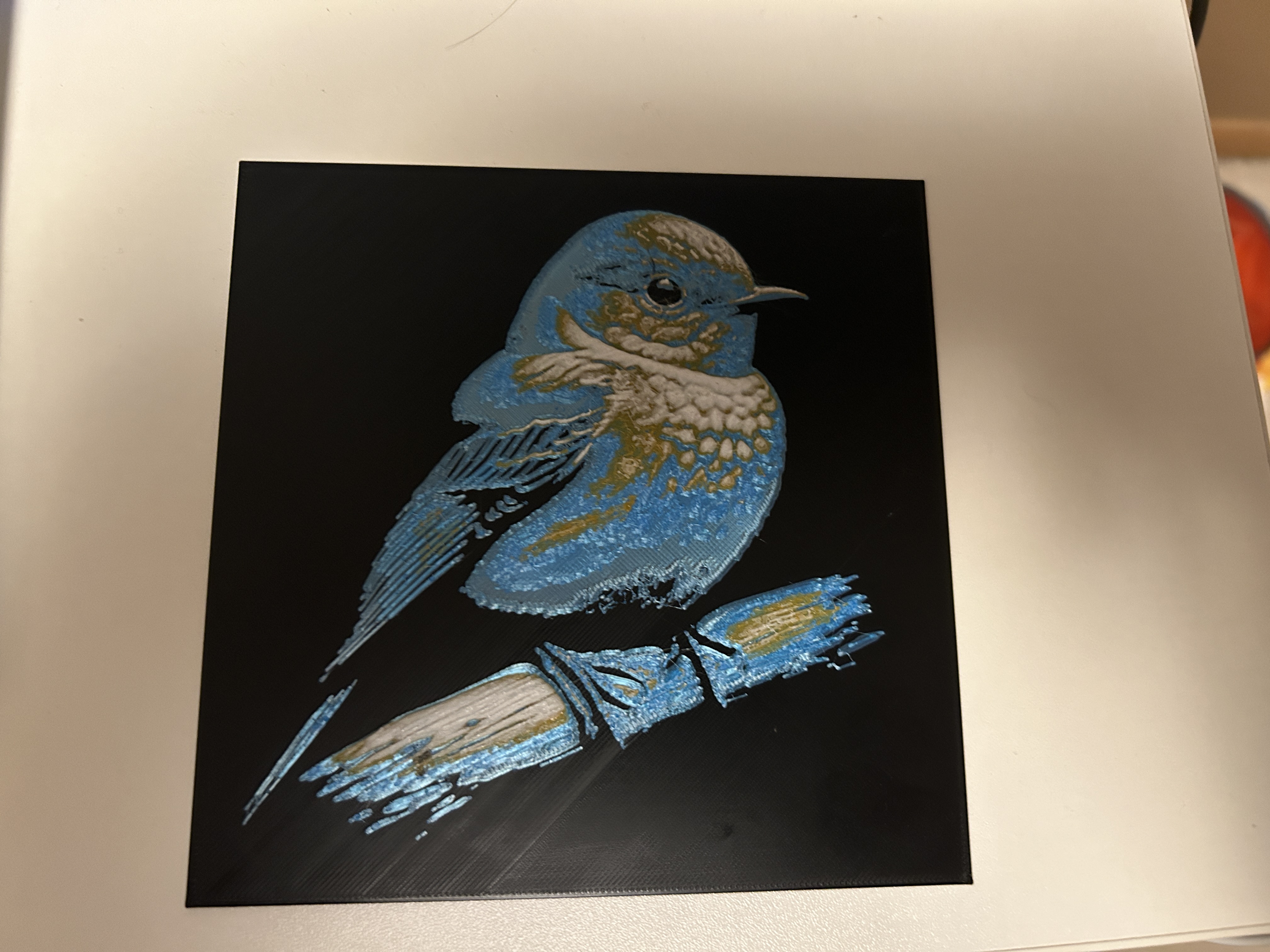 Eastern Bluebird filament painting