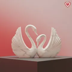 Majestic Grace - Marble Swan Sculpture