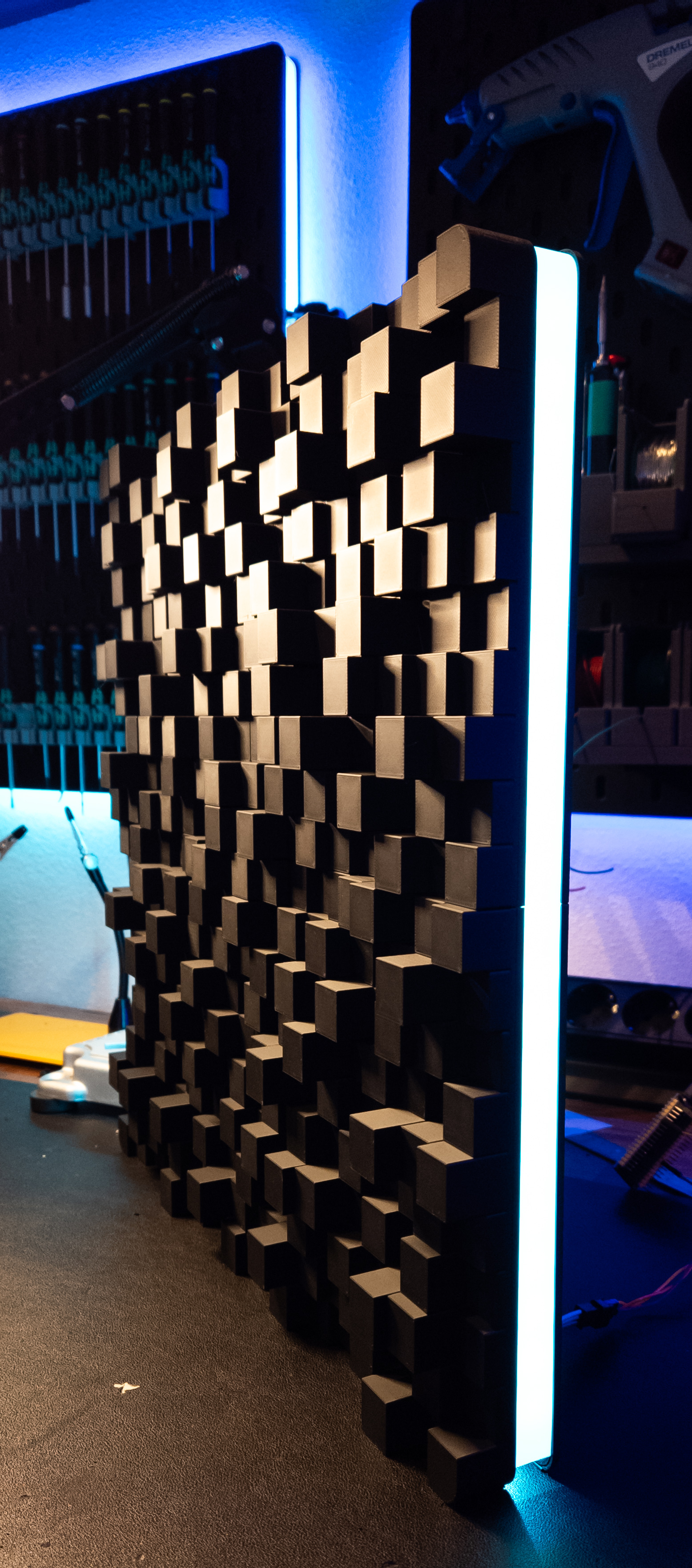 Miniatura 2 do modelo 3D Acoustic Diffuser Panels with (or without) LED-lighting