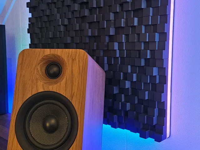 Acoustic Diffuser Panels with (or without) LED-lighting