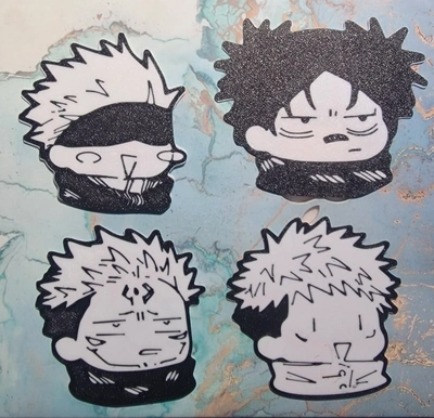 Jujutsu Kaisen Chibi Gojo choso Itadori Sukuna 2d wall art by ...