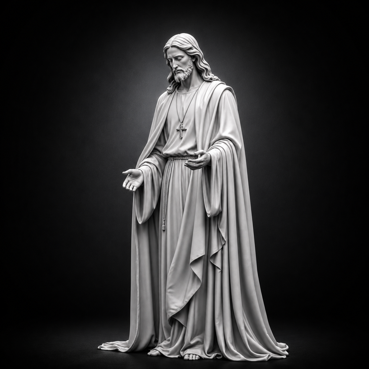 Jesus Christ Statue STL | Christian Religious Sculpture | Catholic 3D Print Model
