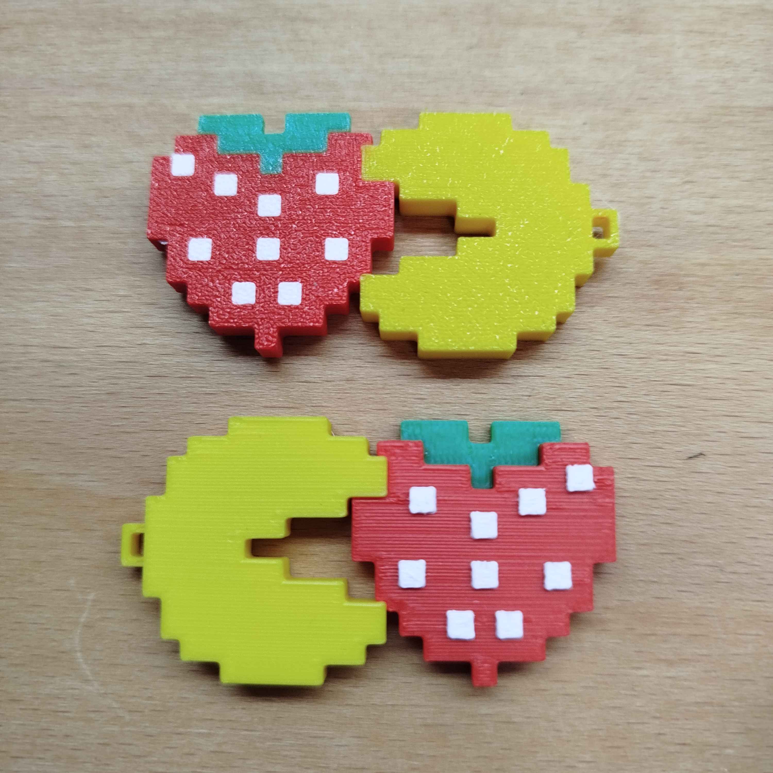 Pac-Man Keychain Multi Color Print