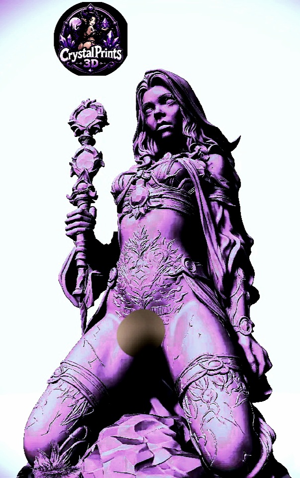 Questionable Prayer STL | Sexy Fantasy Priestess | High Detail Resin Figure