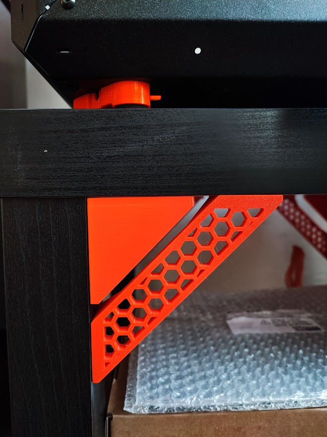 Ikea Lack leg support bracket 62x62mm + countersinks