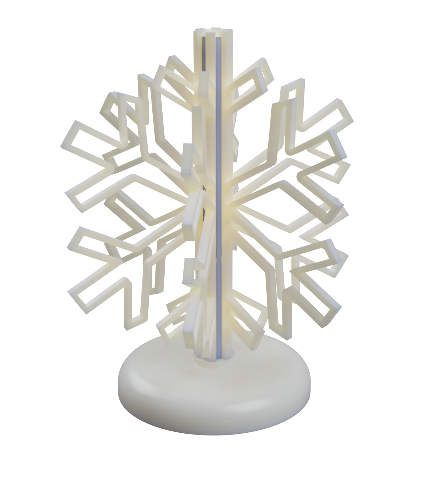 Three-Dimensional snowflake by Joel Martinez | Download free STL model ...