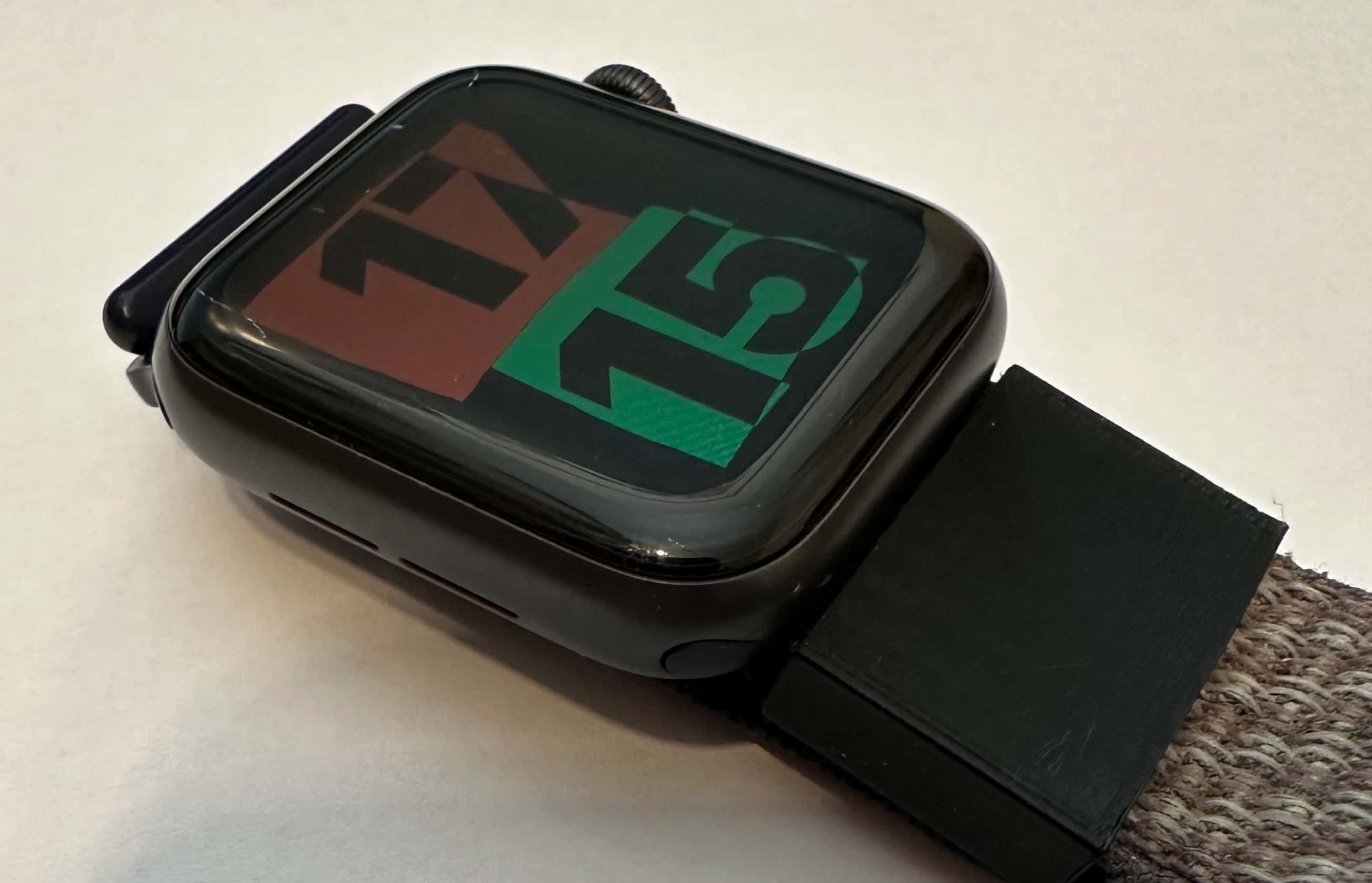 Apple Watch wristband attachment with space for Micro SD card by Stevie