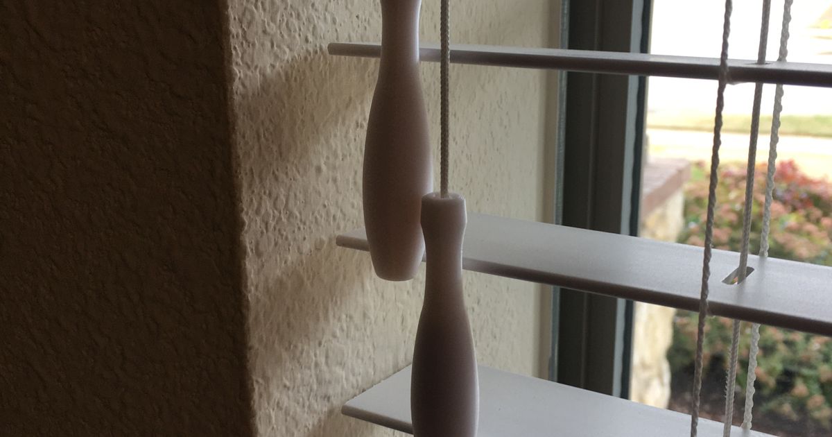 Wood Window Blind Cord Pull by Mr_Tantrum Download free STL model