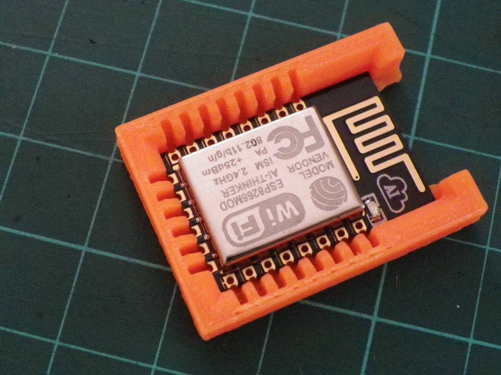 Miniatura 6 do modelo 3D Customisable Module Socket for ESP8266 HC-05 etc