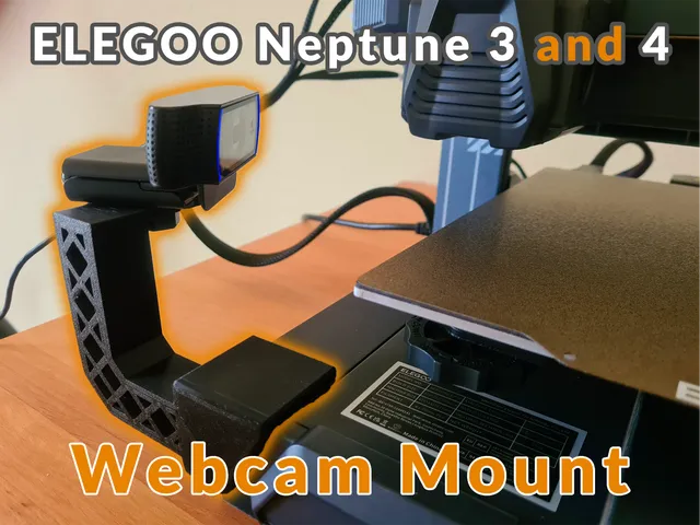 Elegoo Neptune 3 and 4 webcam mount (clip on)