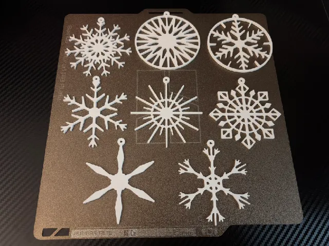 Snowflake Ornaments, 8 Piece Set