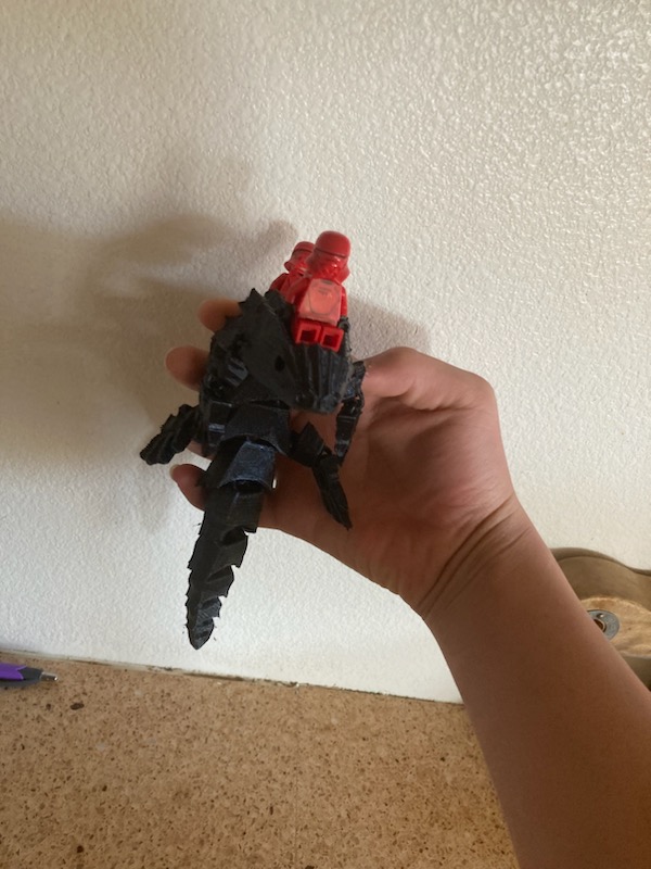 giant lego lizard v1 and v2