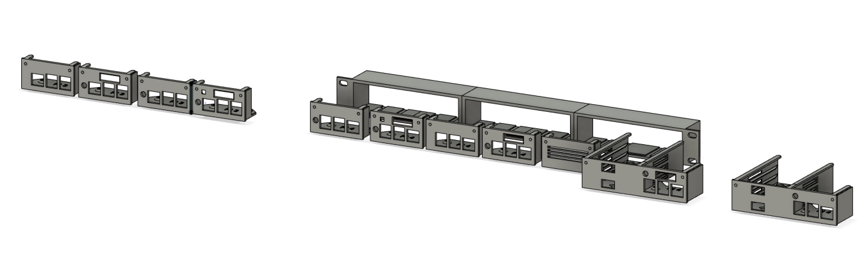Printable Raspberry Pi 4 Rack 1U Raspberry Pi Rack with Moduler trays autorstwa Robert | Pobierz ...