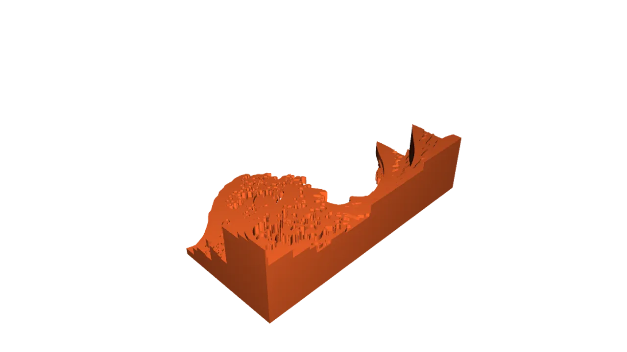 現代アート「薩摩富士とカルデラ湖」（3D painting） Great Wave off Kanagawa by MrSaiclops | Download free STL