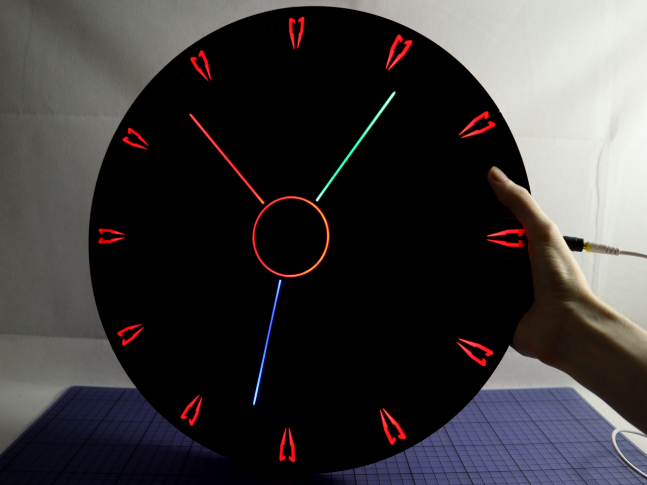 Fiberoptic WLED Hybrid Wall Clock (40cm) v6.2 by Volan Download free