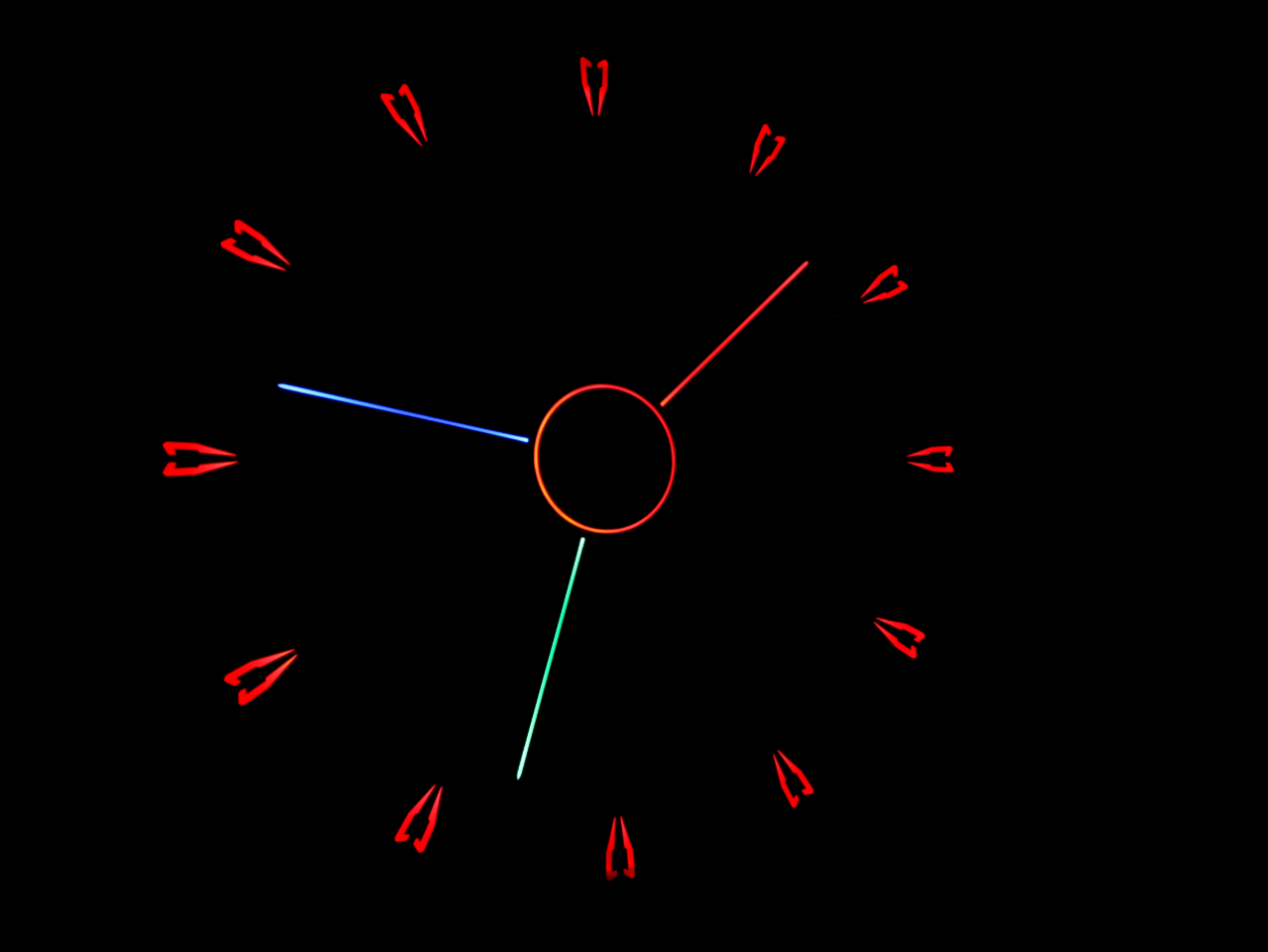 Fiberoptic WLED Hybrid Wall Clock (40cm) v6.2 by Volan Download free