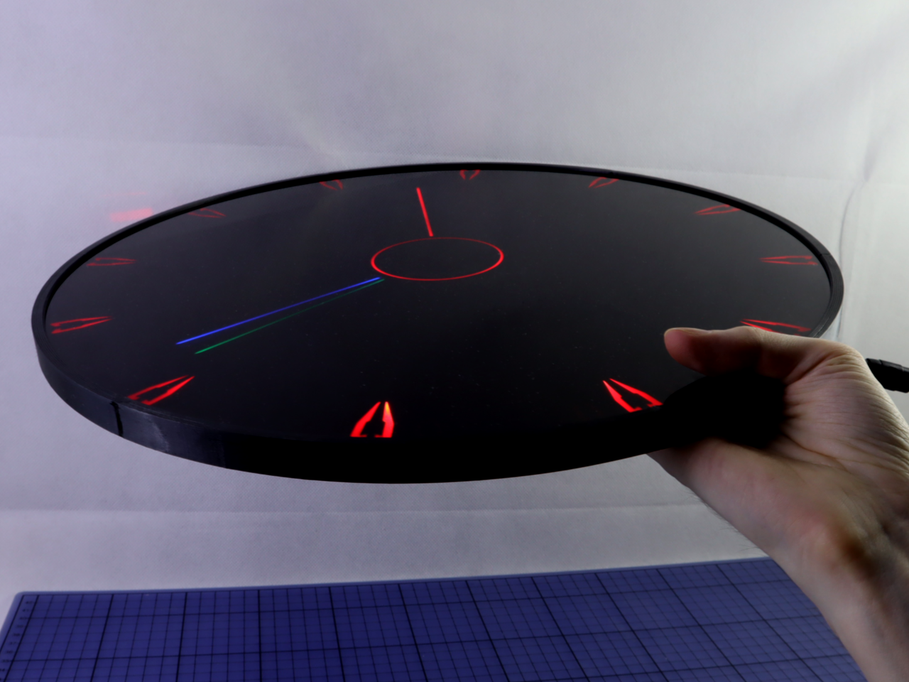 Fiberoptic WLED Hybrid Wall Clock (40cm) v6.2 by Volan Download free