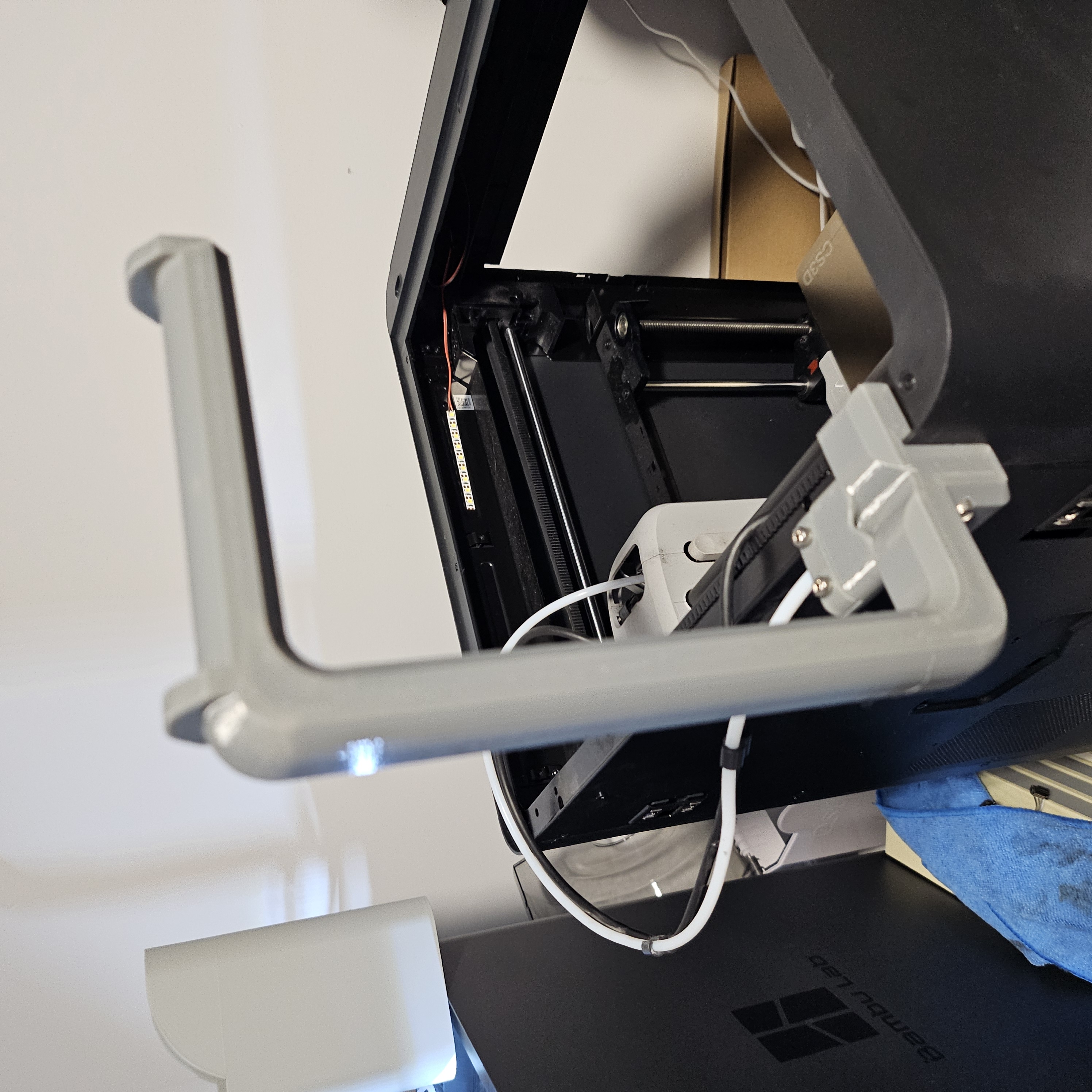 Bambu Lab P1P/S Top Mount Spool Holder by CS3D Download free STL