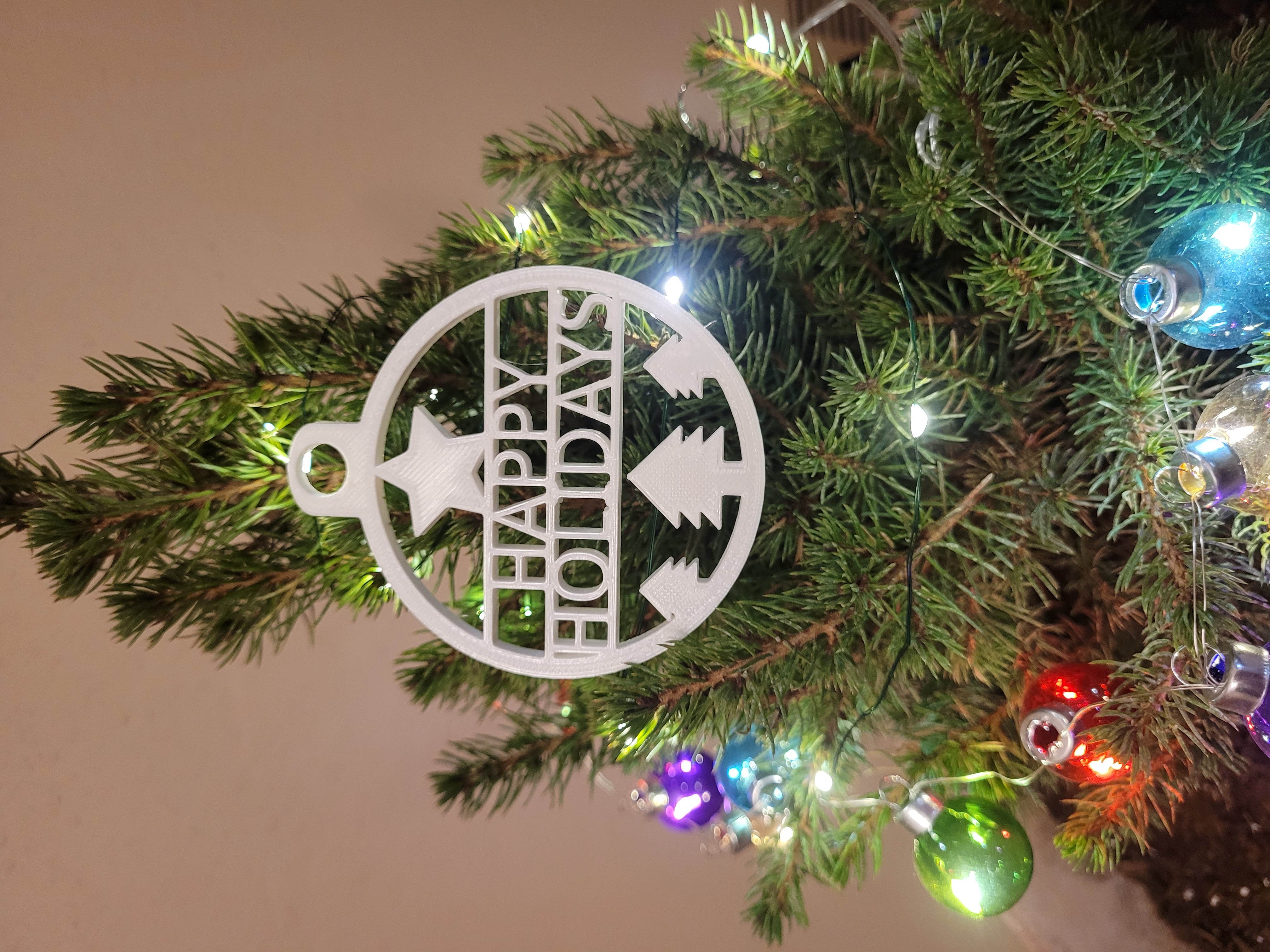 Happy Holidays Ornament
