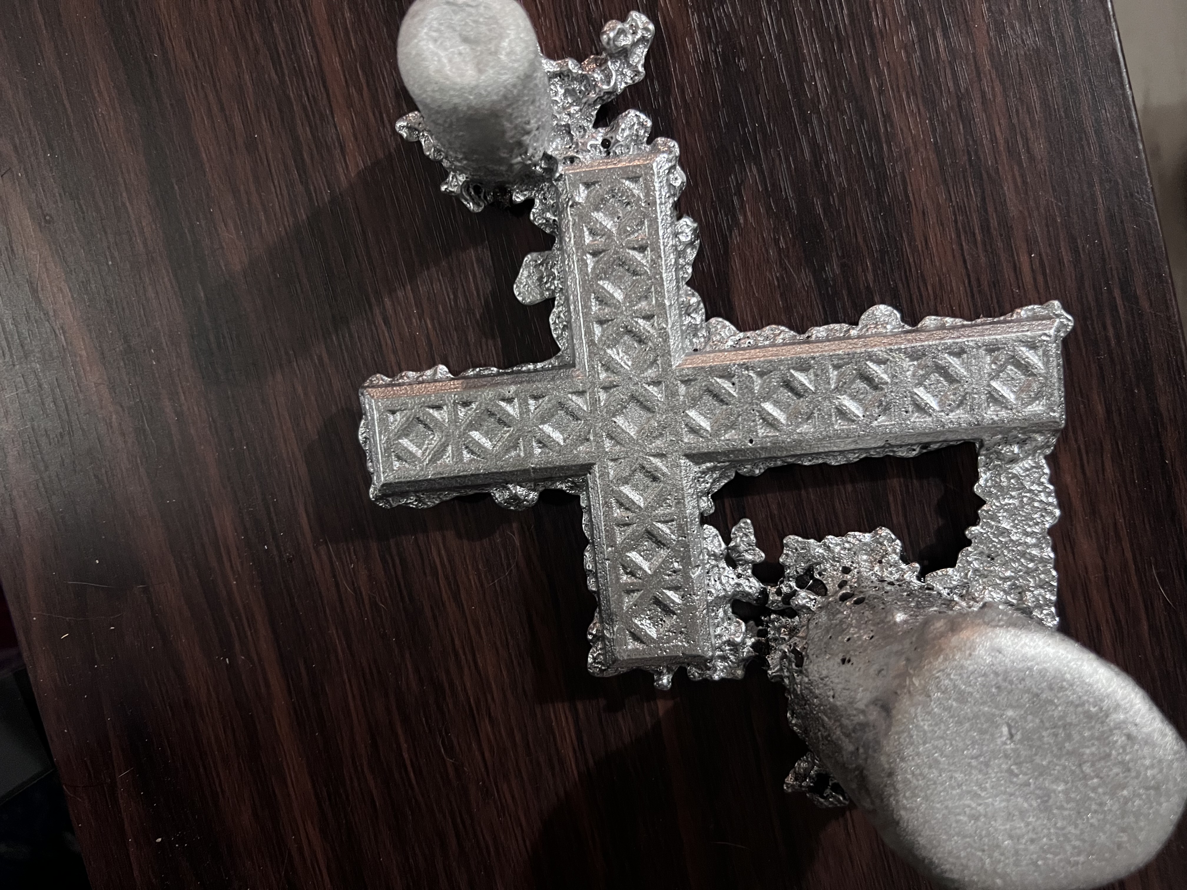 Miniatura 4 do modelo 3D Wall cross pattern for greensand casting