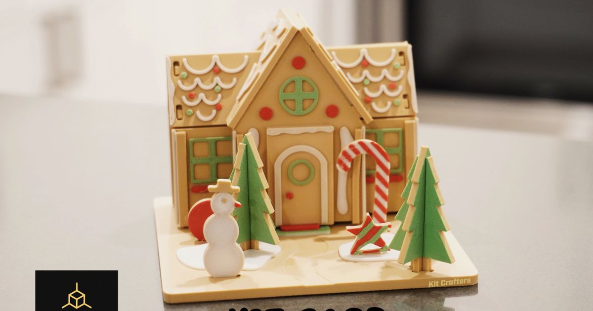 Gingerbread House Kit Card by Nakozen, Download free STL model