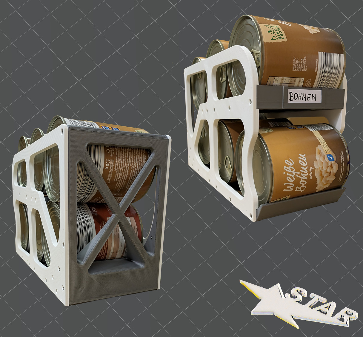850ml Can storage dispenser "First in - First out" / Lebensmitteldosenlager — miniatura 3