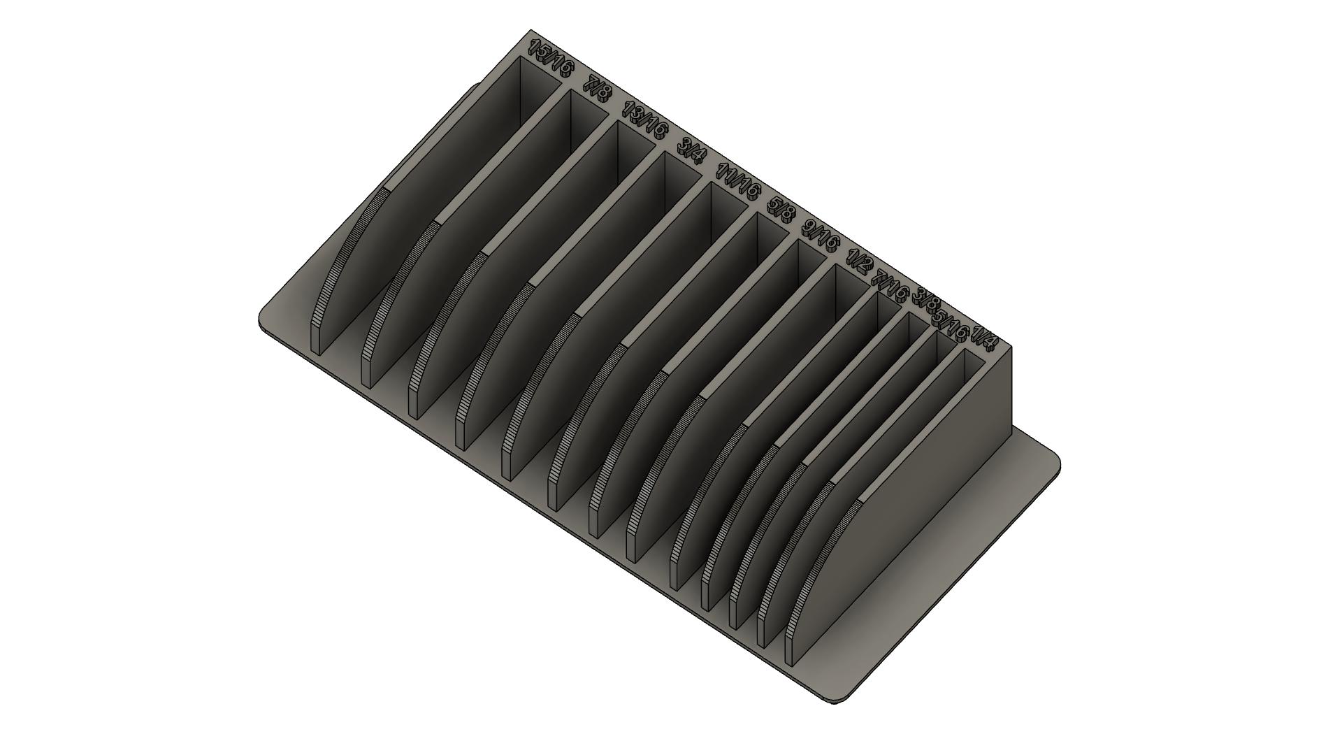 SAE Wrench Holder by Trav Download free STL model