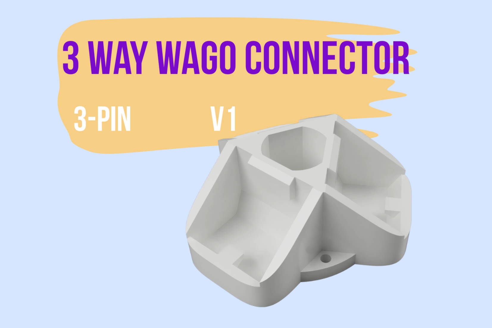 3 Way Wago Connector 3Pin by Zeeno Download free STL model