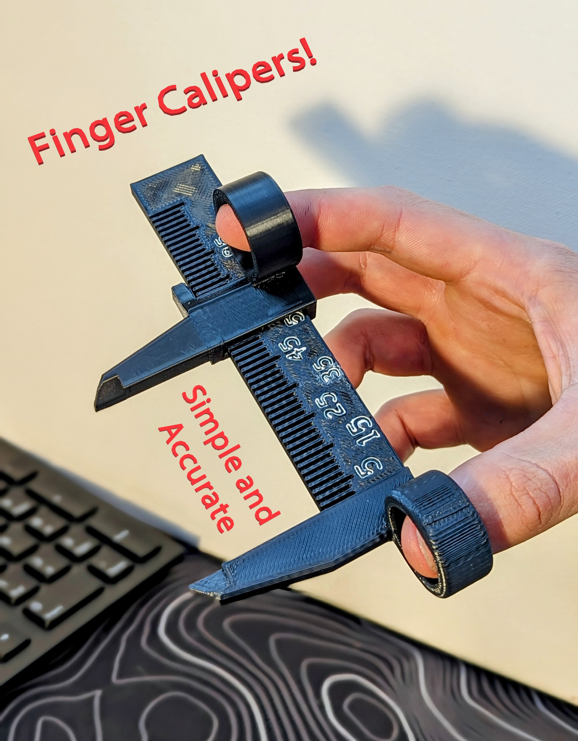 Finger Calipers! by Ian White Download free STL model